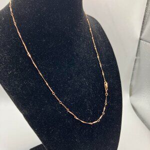 Stamped 925 Solid Sterling Rose Gold Longer Link 18-inch Chain New in Gift Box